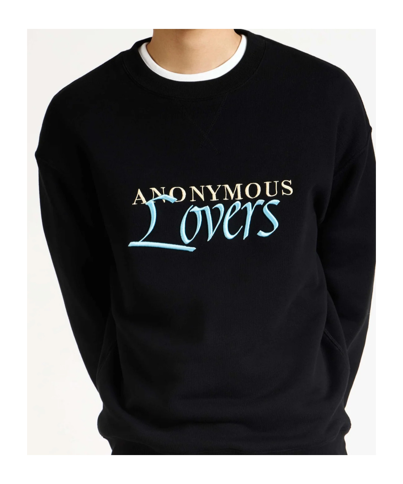 Jw Anderson Anonymous Lover Pattern Sweatshirt In Black
