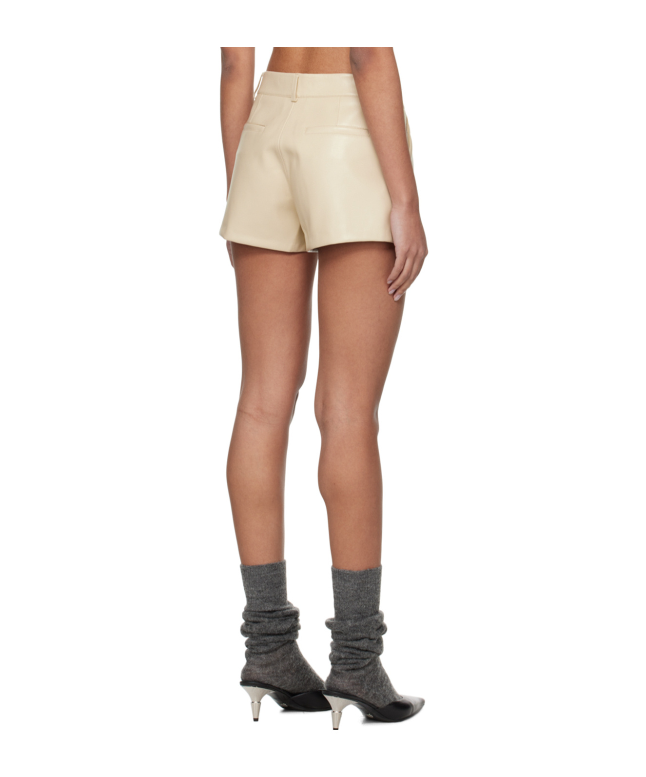 THE FRANKIE SHOP KATE FAUX-LEATHER SHORTS