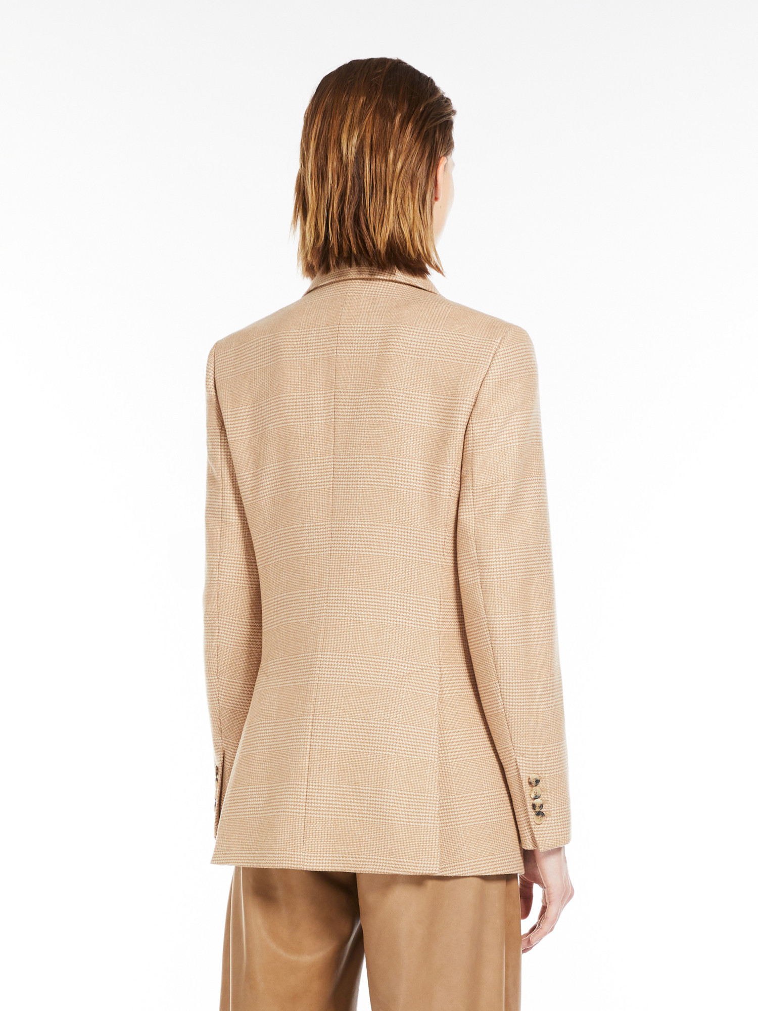 Shop Max Mara Unghia Single-breasted Jacket In Nude