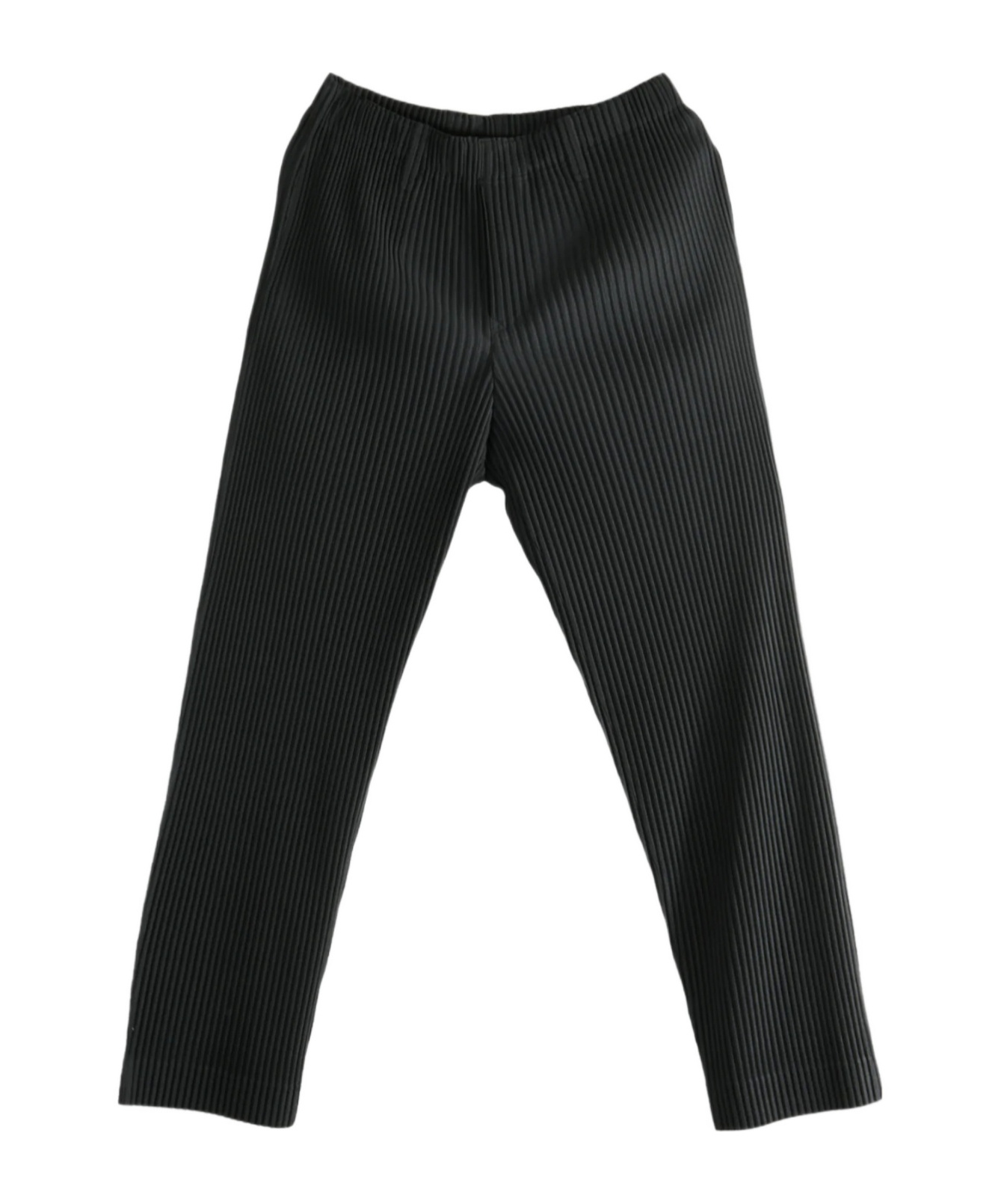 Issey Miyake Pinstripe Pattern Straight Trousers In Black