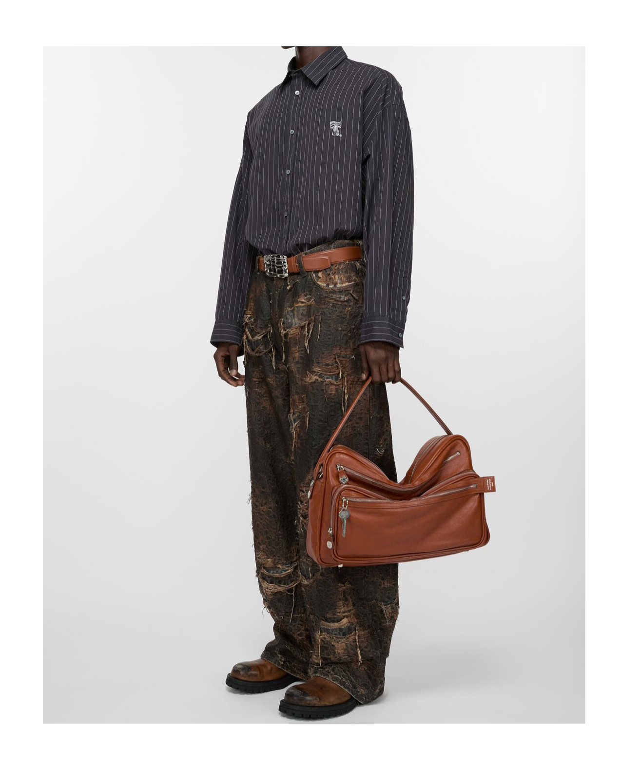 Acne Studios Camero Camera Shoulder Bag In Brown