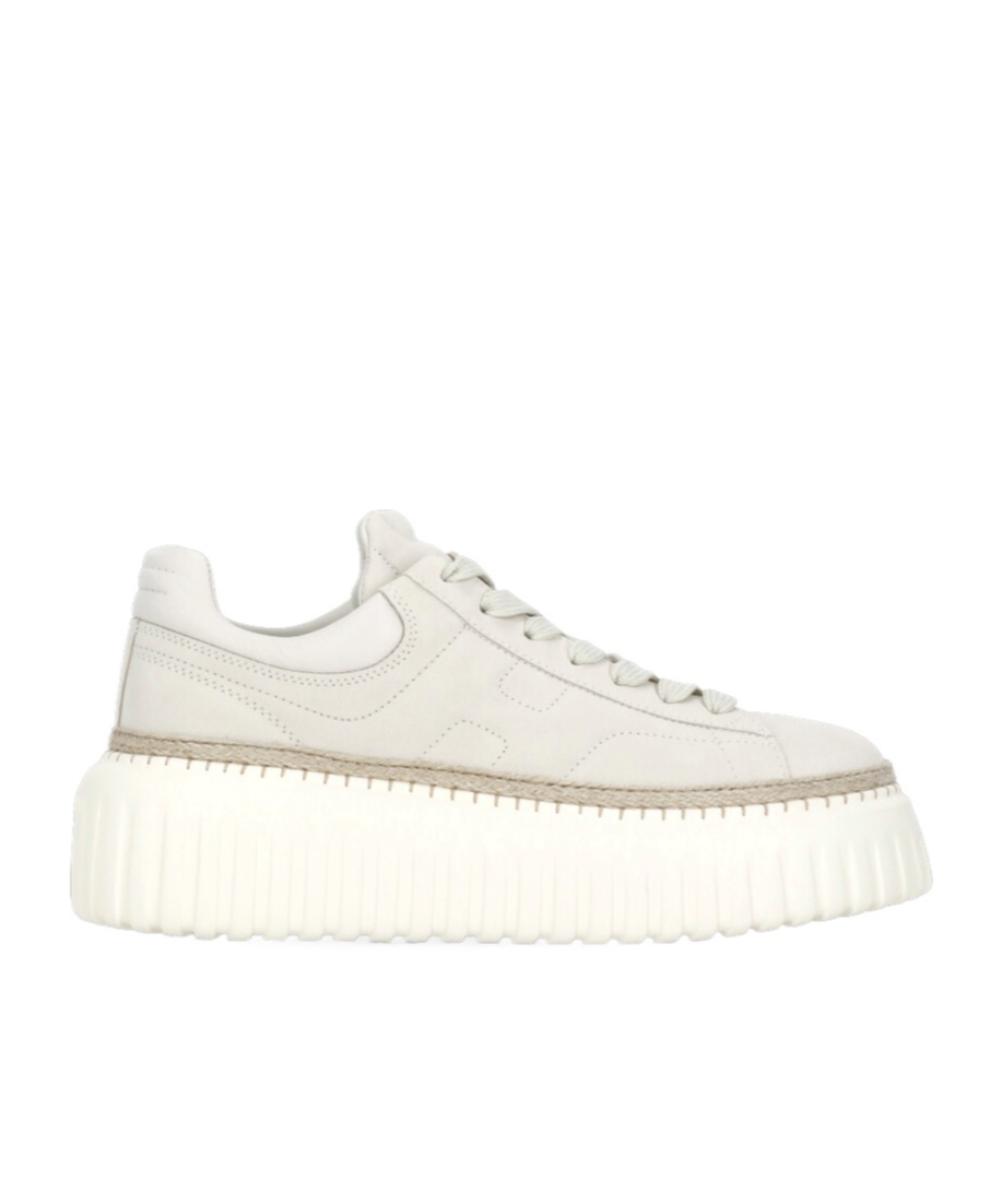 Hogan Thick Sole And Low-cut Casual Shoes In White