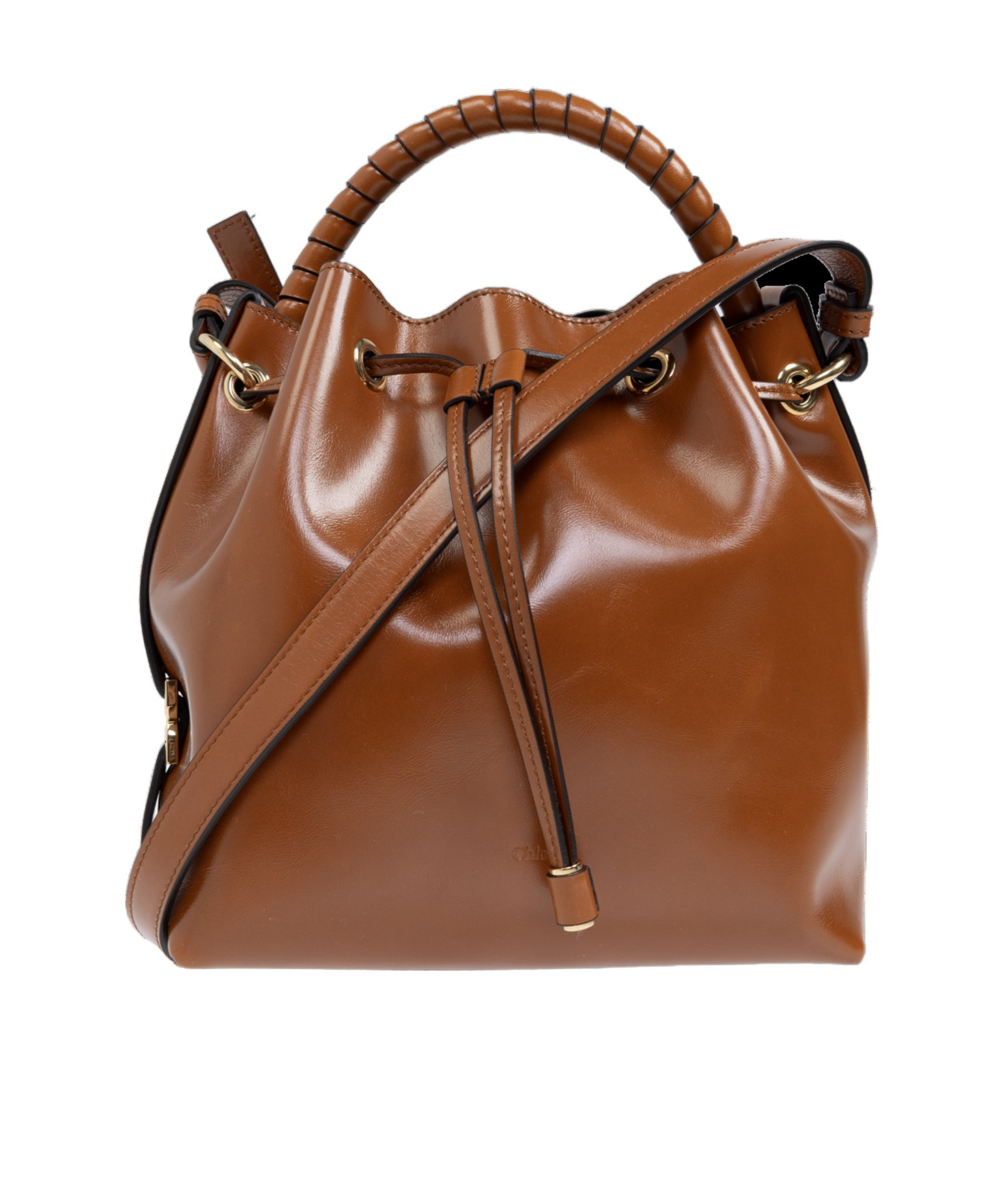 Chloé Leather Bucket Bag In Brown