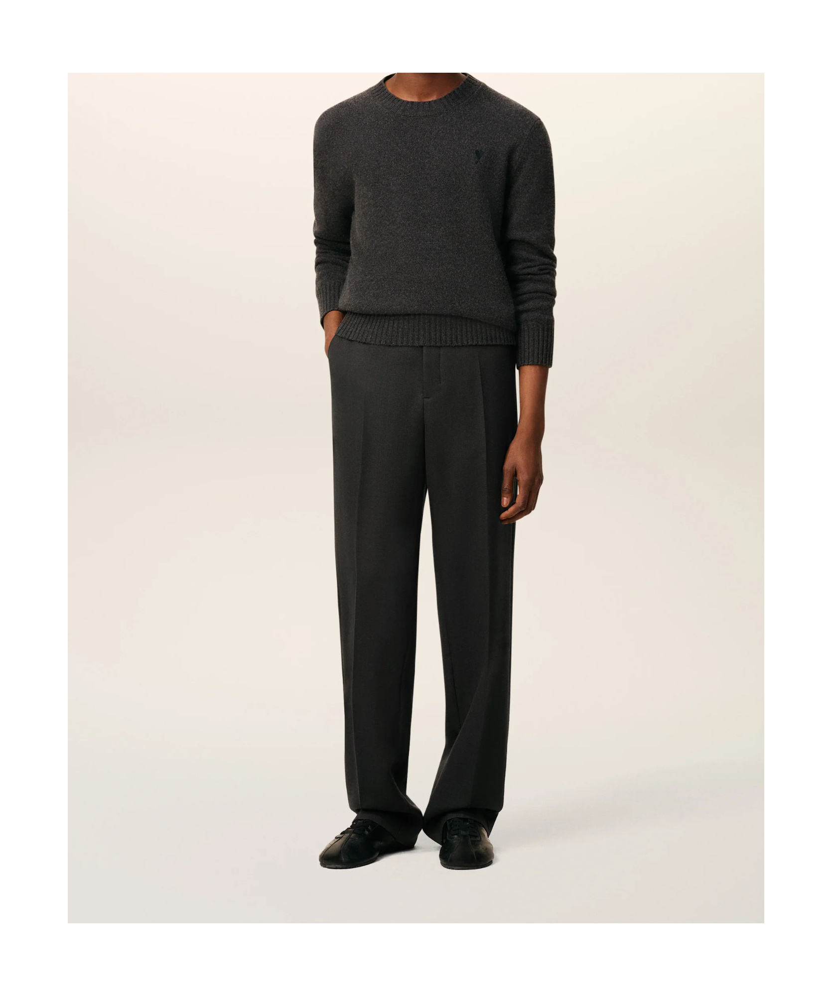 Ami Alexandre Mattiussi Ami Paris Trousers Wide Clothing In Black