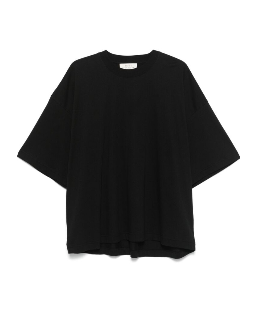 Studio Nicholson Crew Neck Oversized Fit Short Sleeves T-shirt In Black