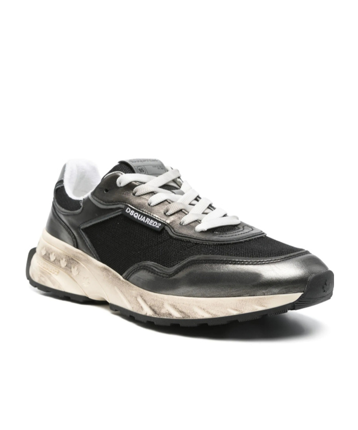 Dsquared2 Black Lace Up Sneakers