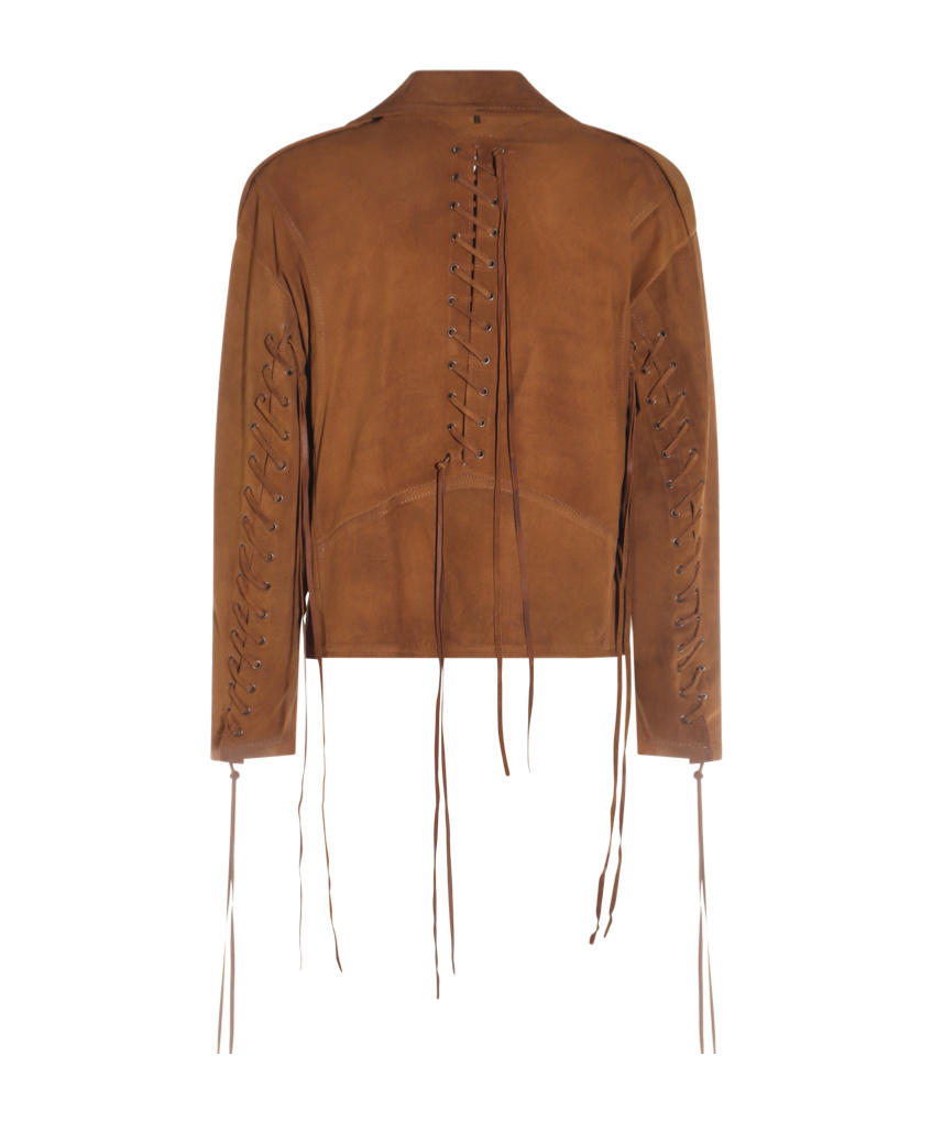 Salvatore Santoro Dark Brown Leather Casual Jacket In Brown