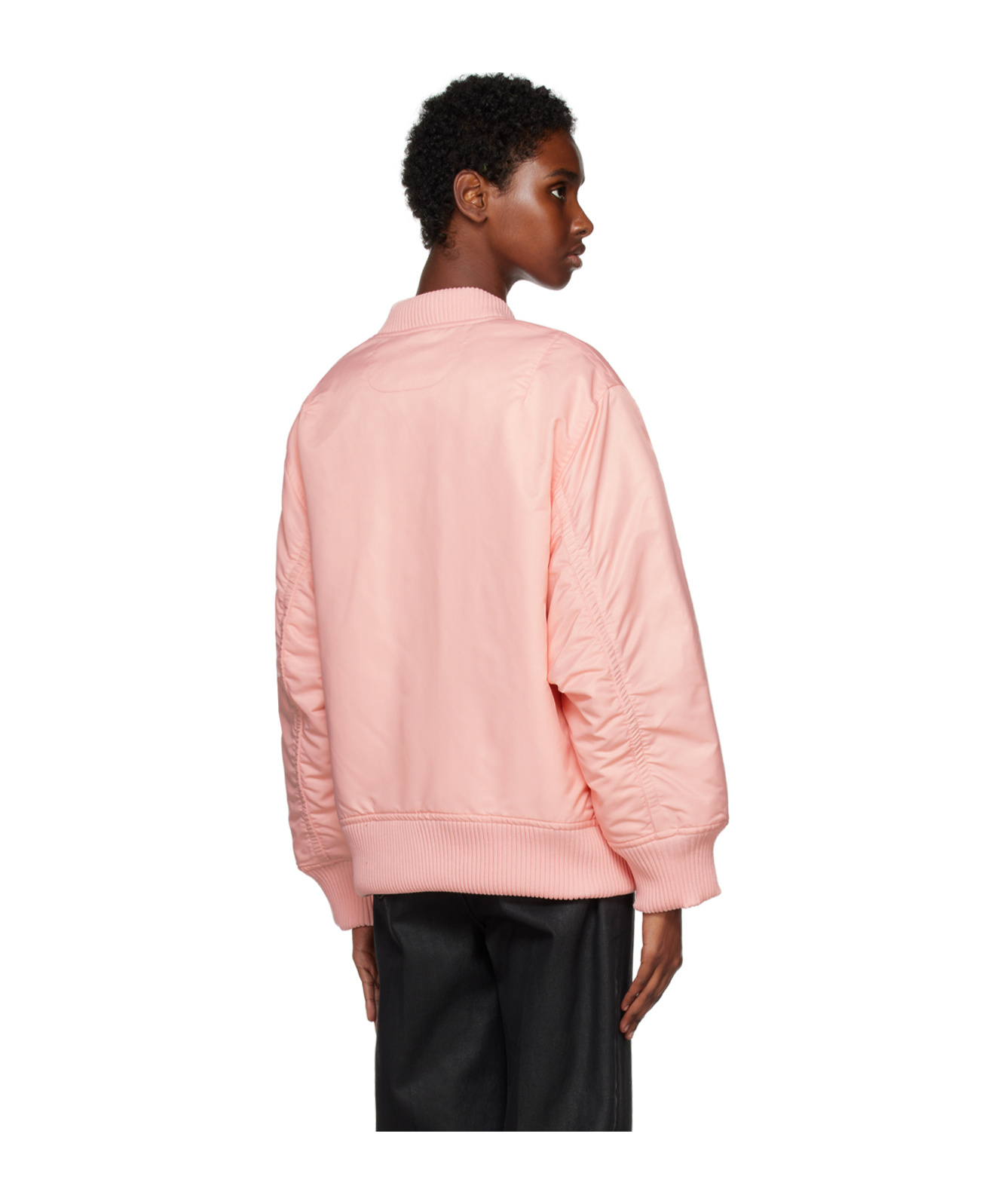 Stand Studio Oversized Bomber Jacket In Pink