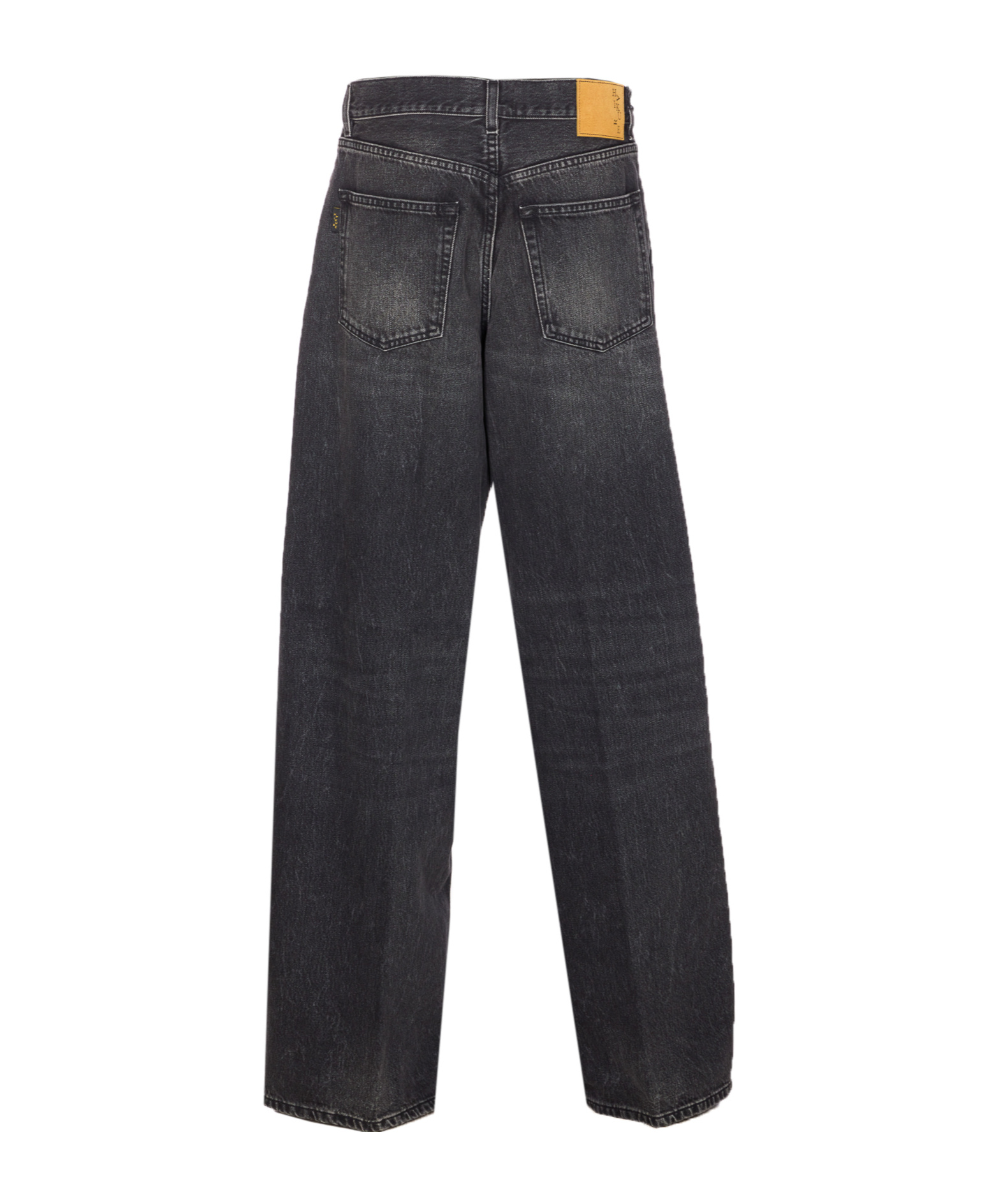 Haikure Wide Leg Five Pocket Trousers With Patch In Black