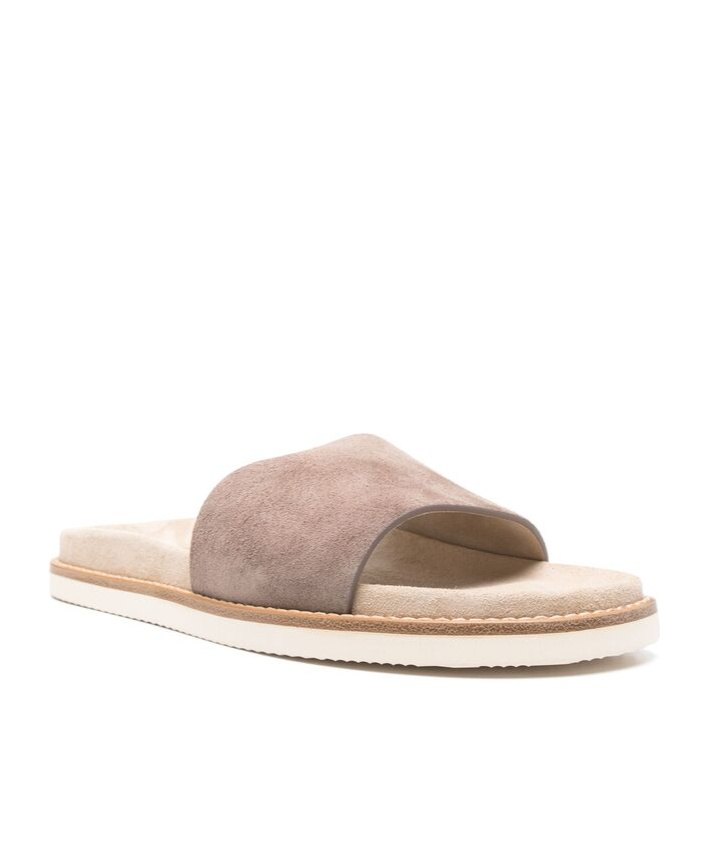 Brunello Cucinelli Suede Leather Sandals In Multicolor
