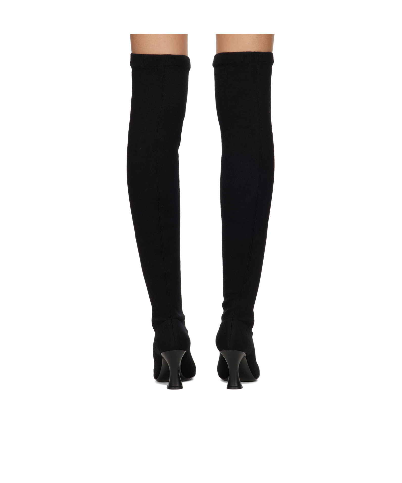 Neous 80mm Leather Knee Boots In Black