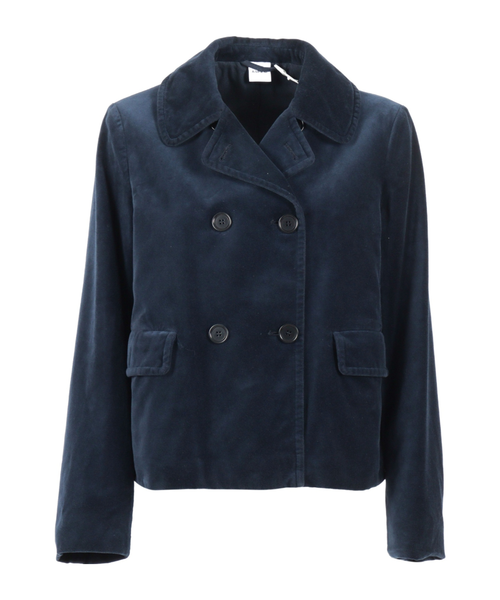 Aspesi Double-breasted Casual Jacket In Blue