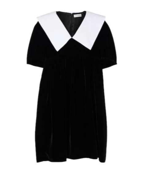 Nina Ricci Velvet Minidress In Black
