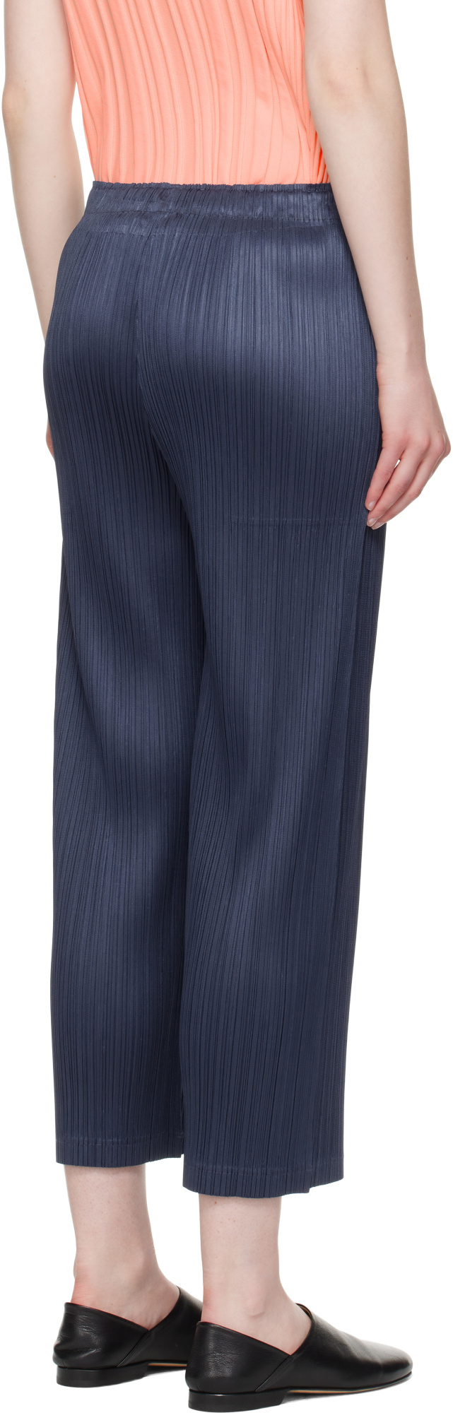 Issey Miyake Straight-leg Casual Pants In Blue