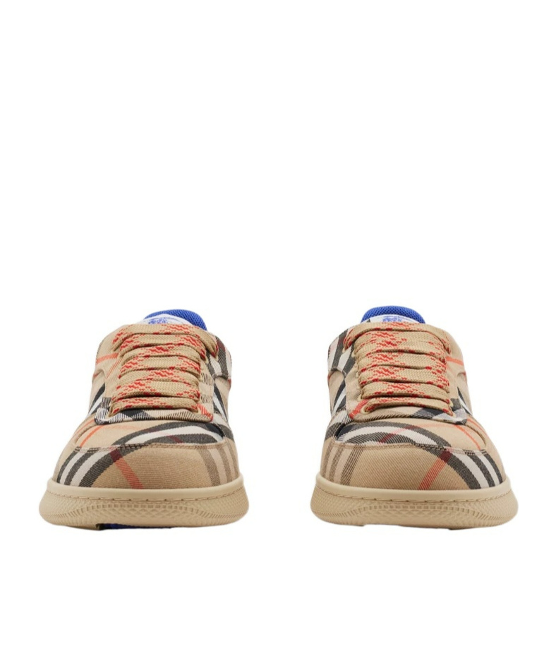 Burberry Women Embroidered Canvas Terrance Sneakers In Nude