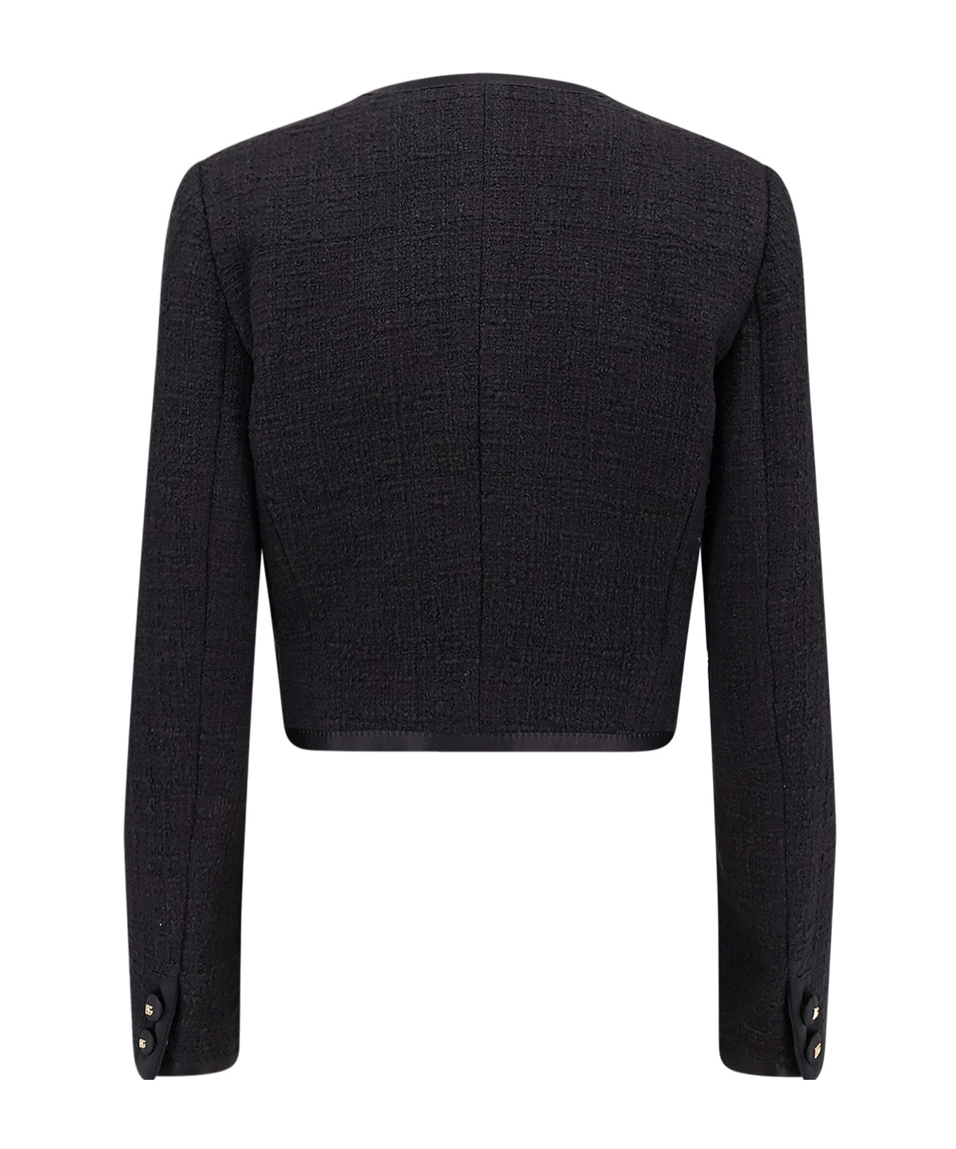 Dolce & Gabbana Cotton Blend Jacket In Black