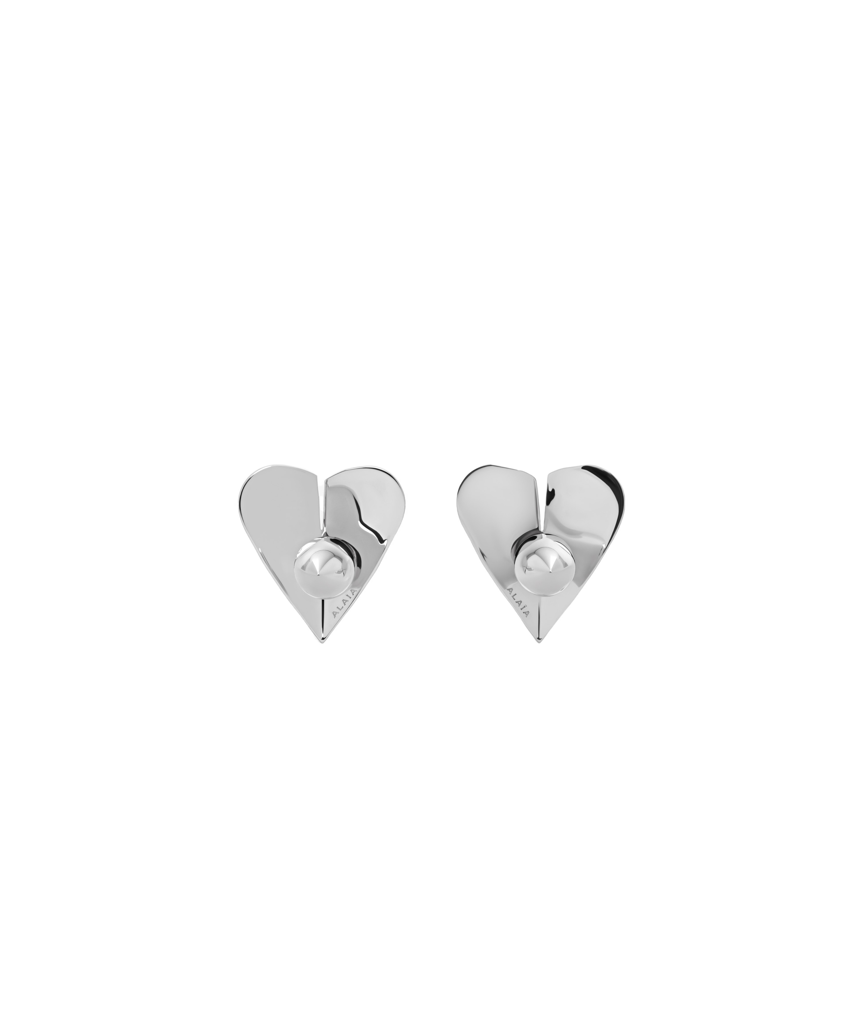 Shop Alaïa Le Coeur Earrings In White