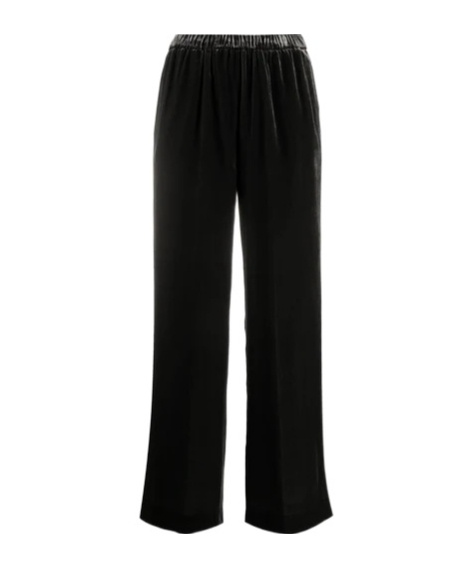 Aspesi Velvet Wide-leg Track Pants In Blue