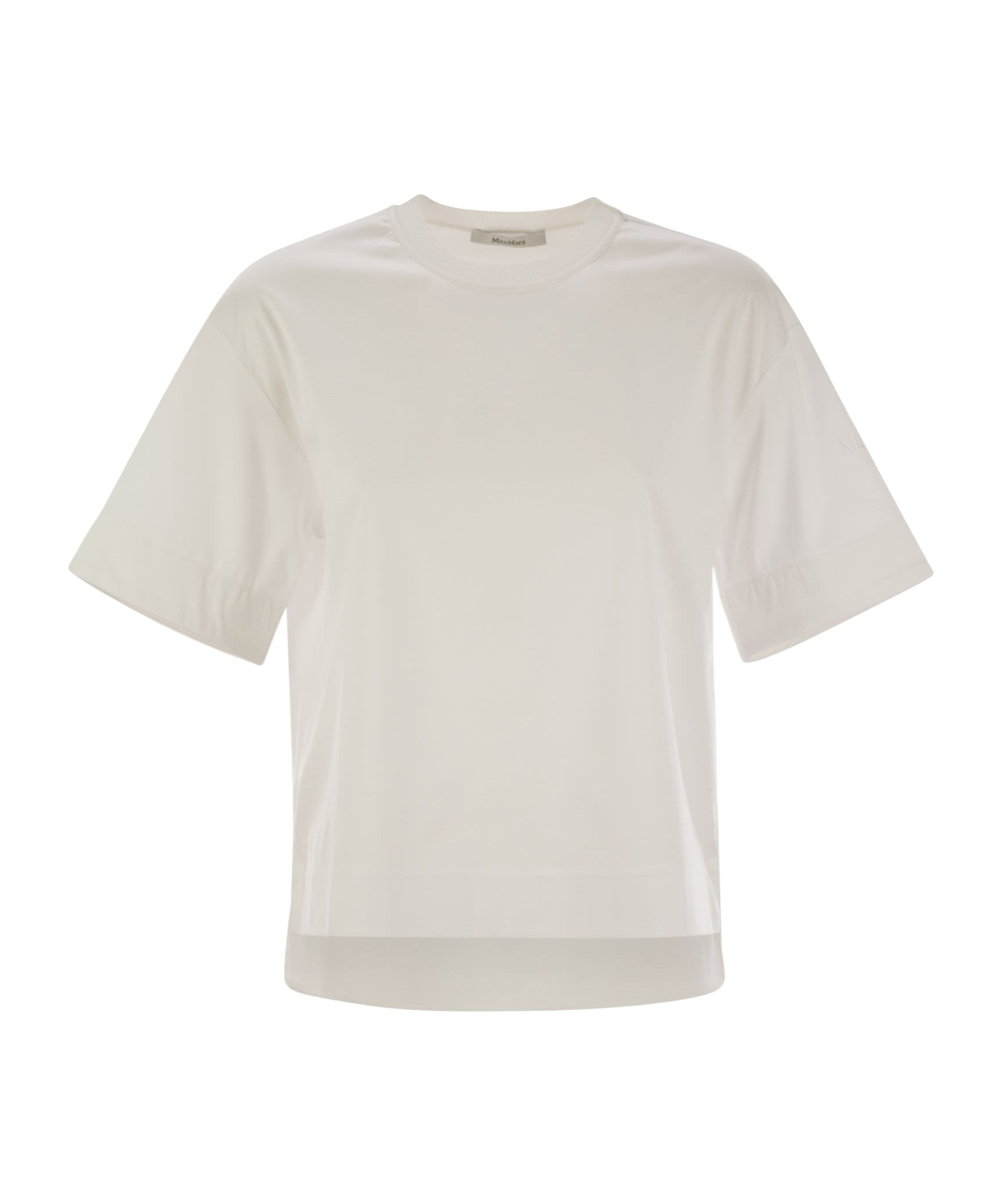 Max Mara Short-sleeved T-shirt In White