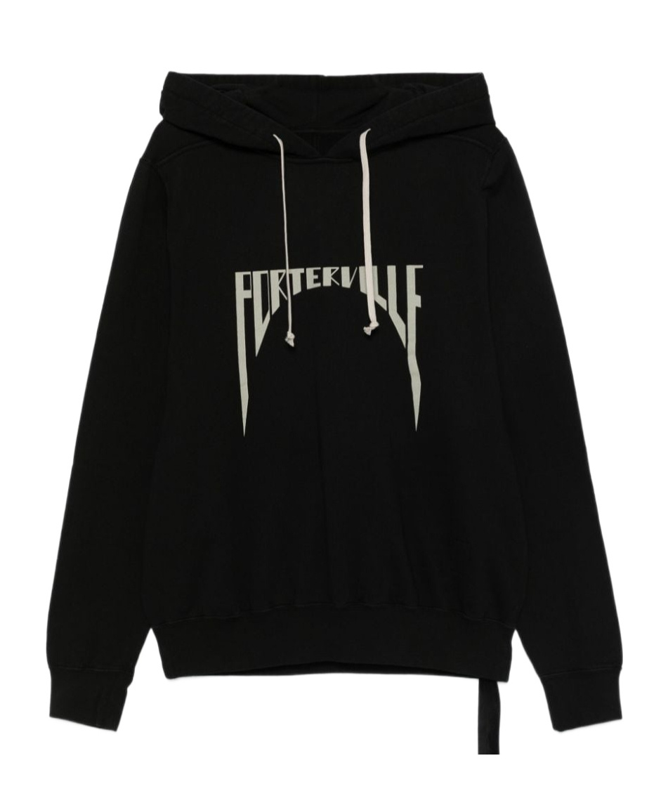 Rick Owens Drkshdw Drkshdw By Rick Owens Oversized Hoodie Black And Milk In Black
