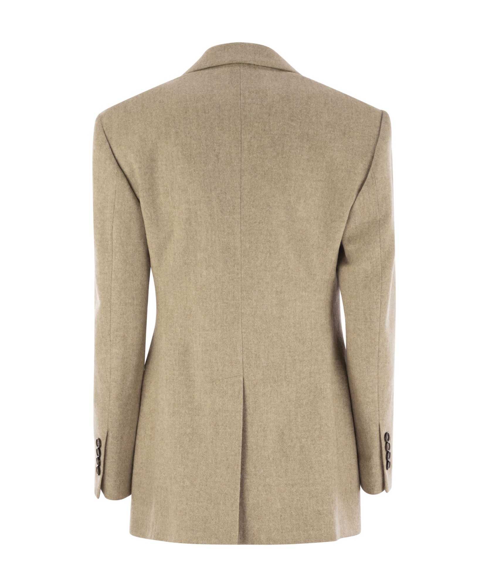 Brunello Cucinelli Double-breasted Wool And Alpaca In Nude