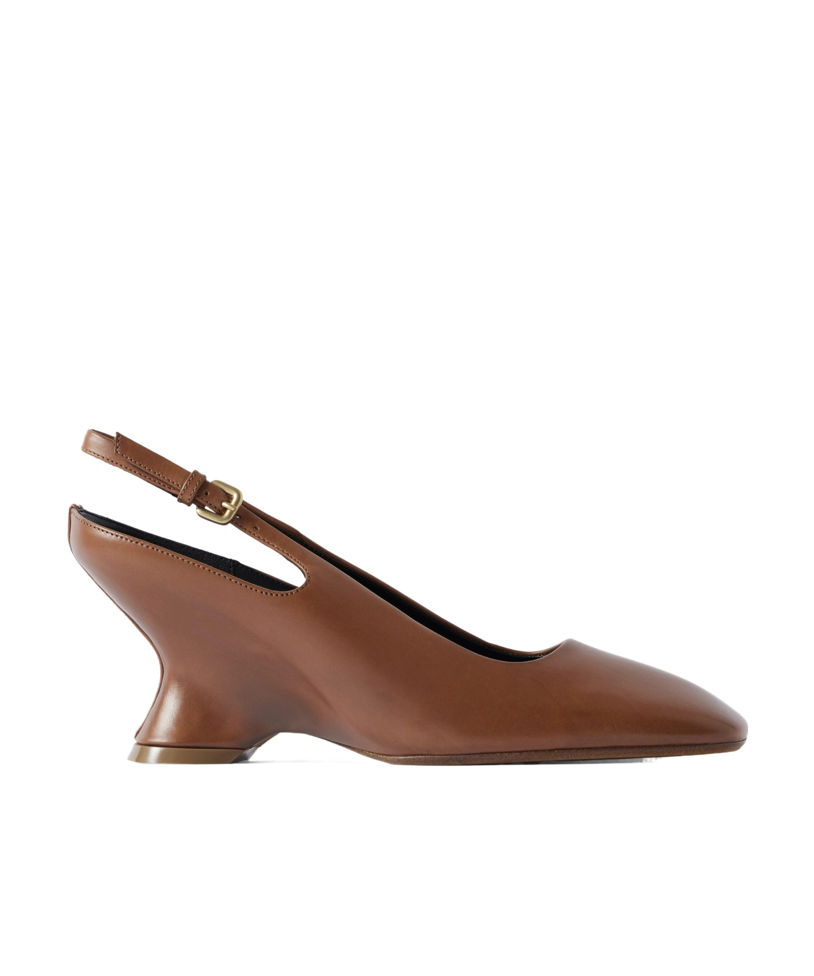 Dries Van Noten Slingback High Heel Sandals In Brown