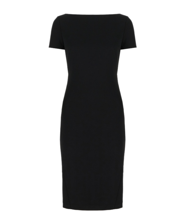 Calvin Klein Short Sleeve Dress In Black