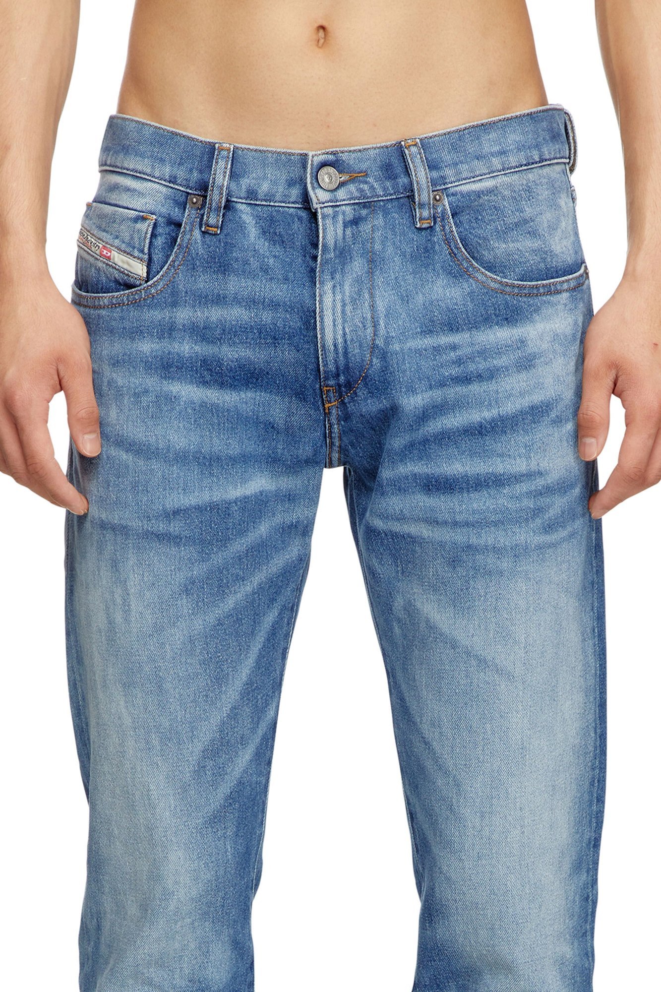 Diesel Drawstring Denim Trousers In Blue