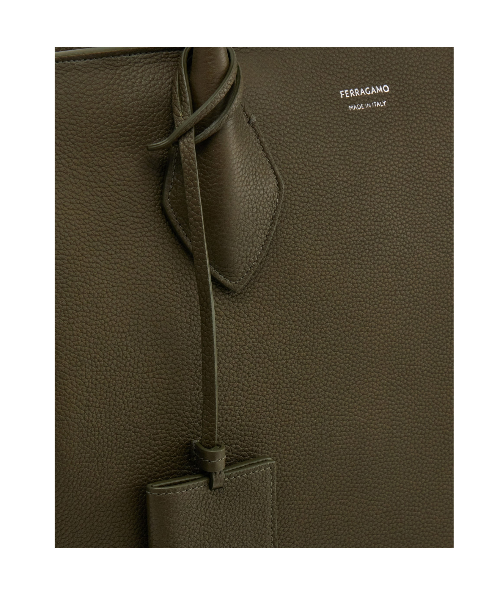 Ferragamo Brown Logo Large Tote