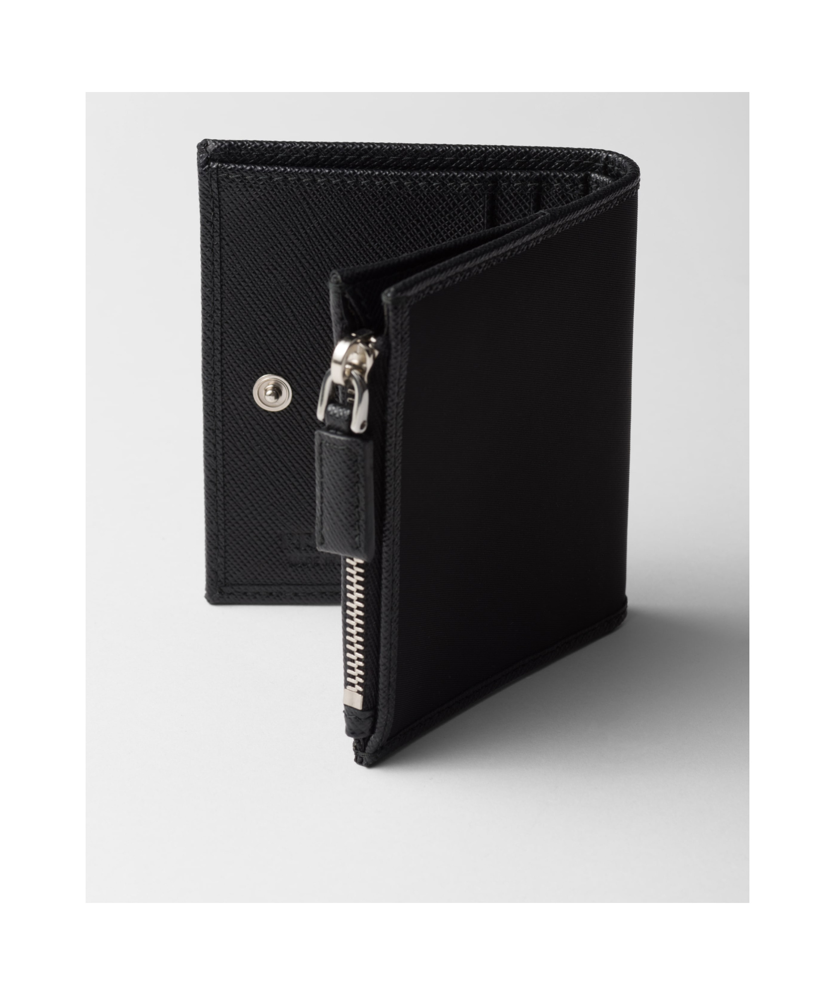Prada Small Re-nylon Wallet In Black