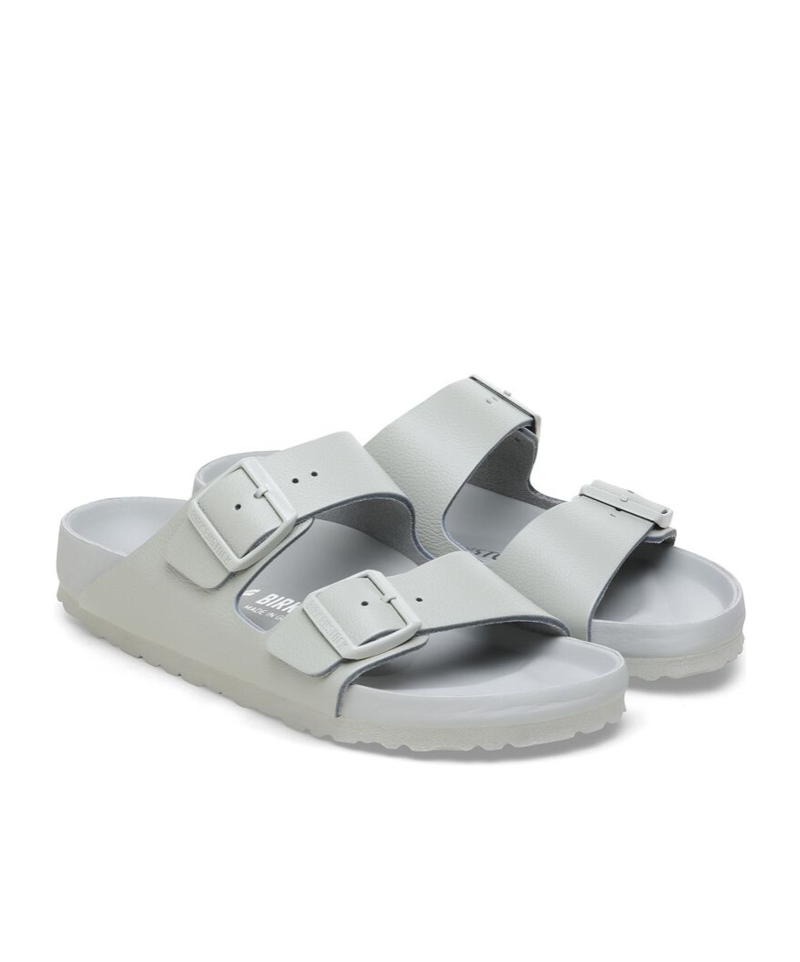 Birkenstock Flat Slippers In Gray
