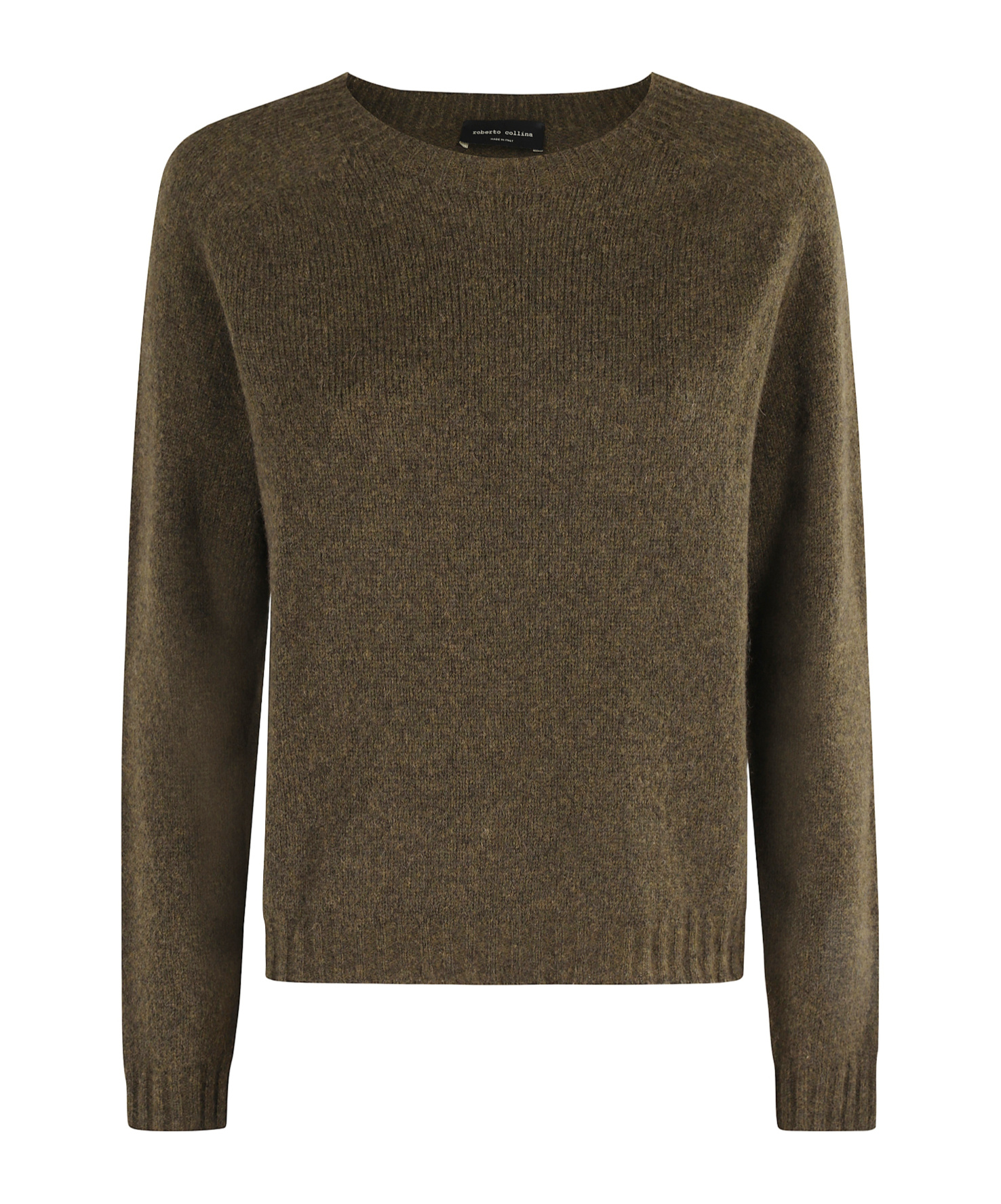 Roberto Collina Relaxed Fit Long-sleeved Knit Sweater In Green