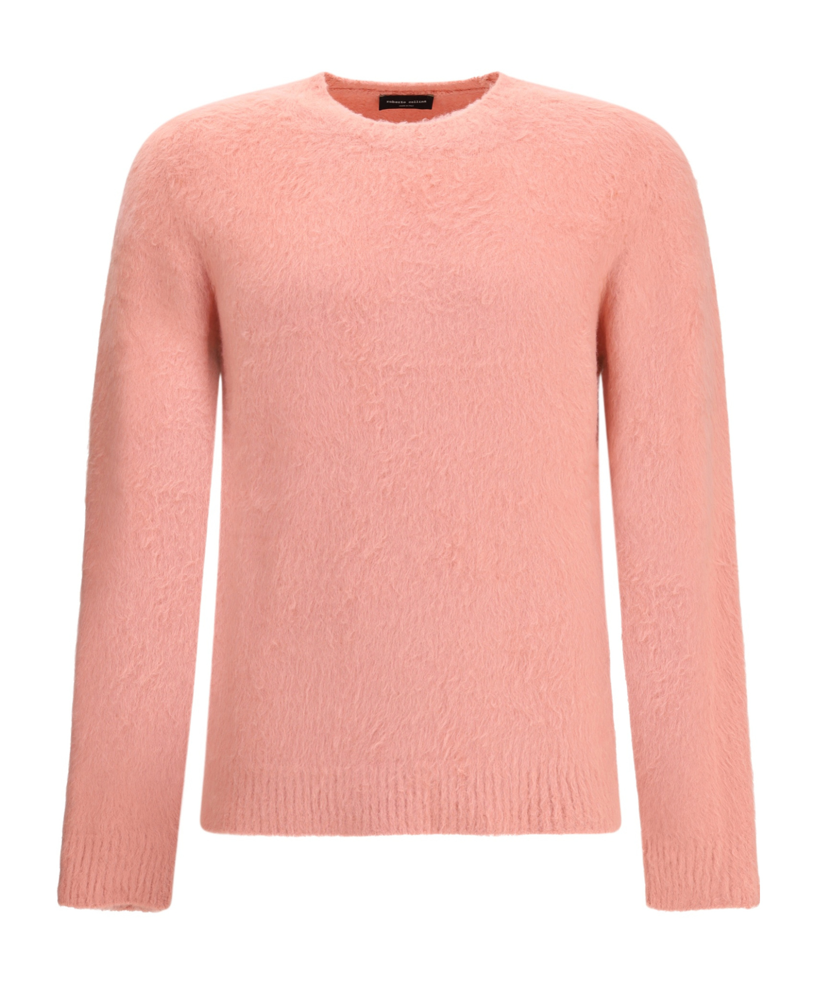 Roberto Collina Long Sleeves Pressed Gauze Round Neck Sweater Clothing In Pink