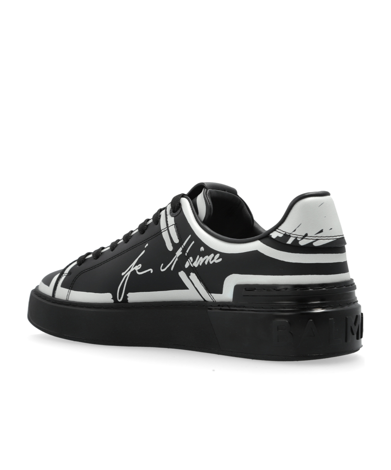 Balmain Logo-print Sneakers In Black