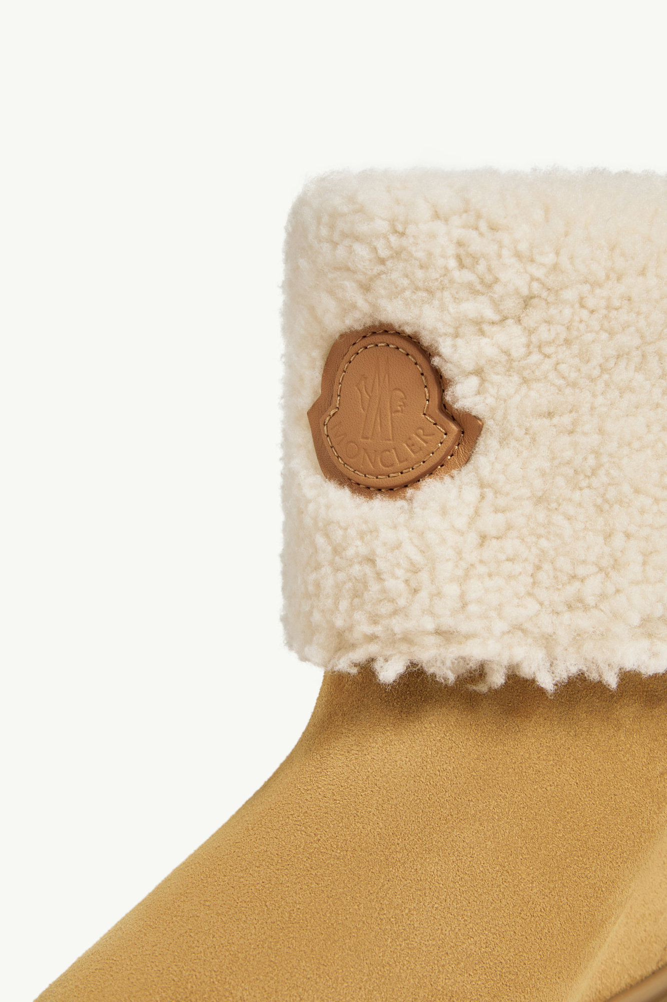 Moncler Petit Aurea Mid Suede Boots In Brown