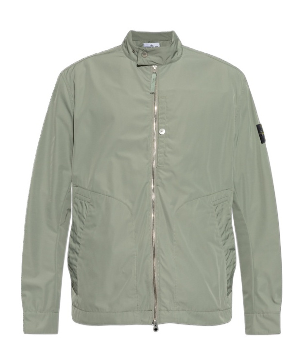 Stone Island Zip-up Jacket In Green