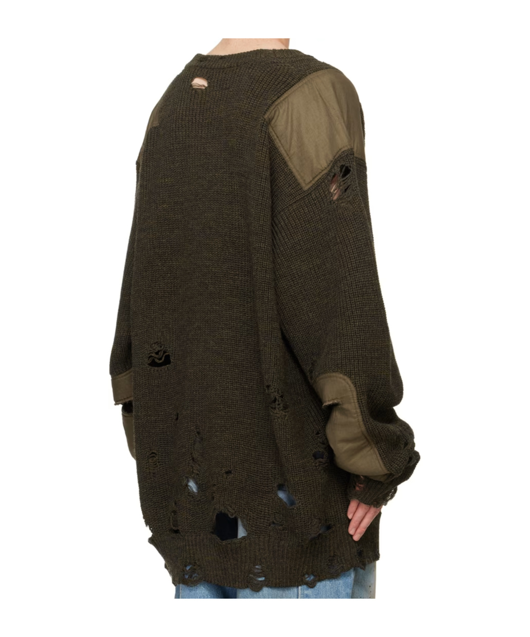 Doublet Long-sleeved Spliced Sweater