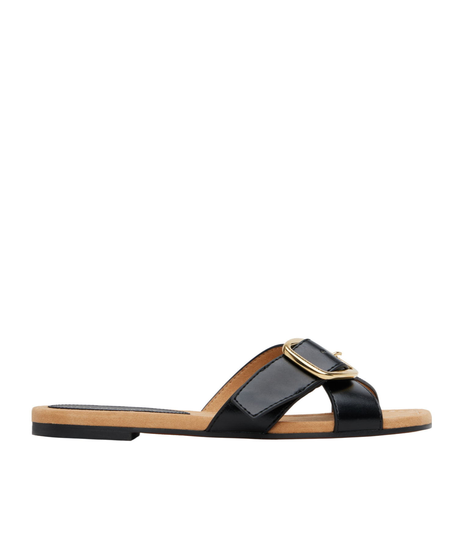 Stella Mccartney Gaia Brushed Alter Mat Slippers In Black