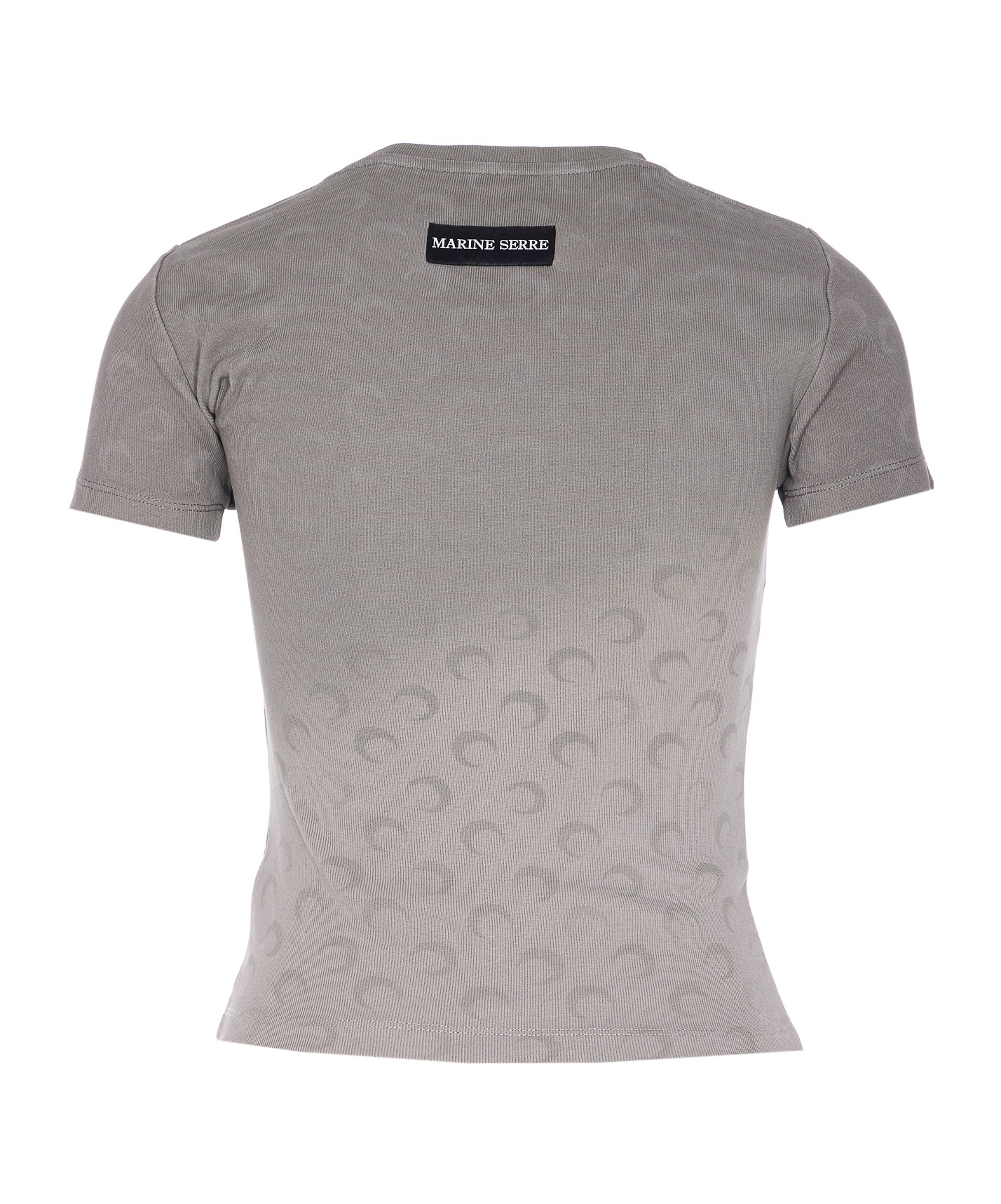 Marine Serre Women Faded Moon T-shirt In Gray