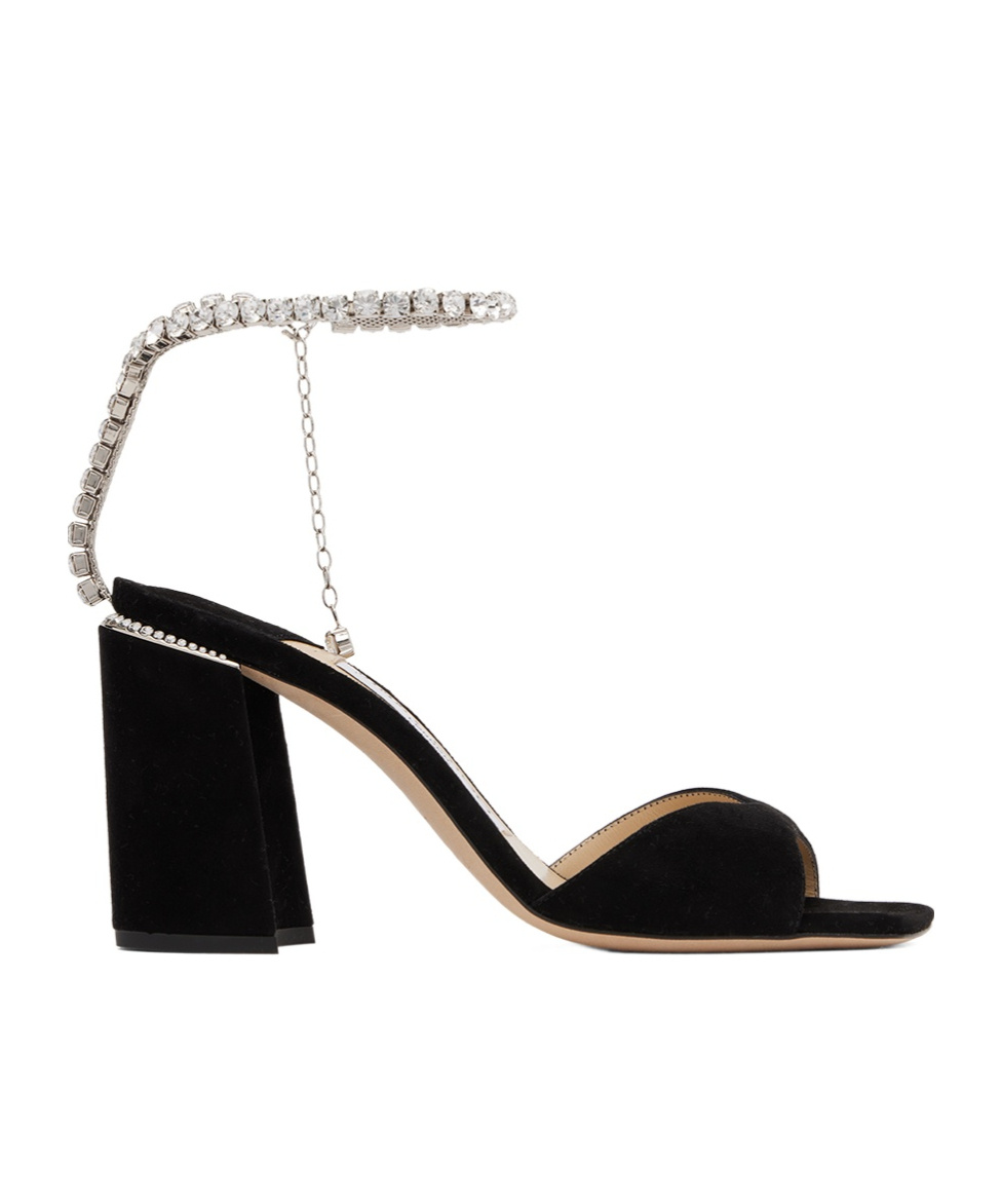 Jimmy Choo Saeda Sandal Block Heel In Black