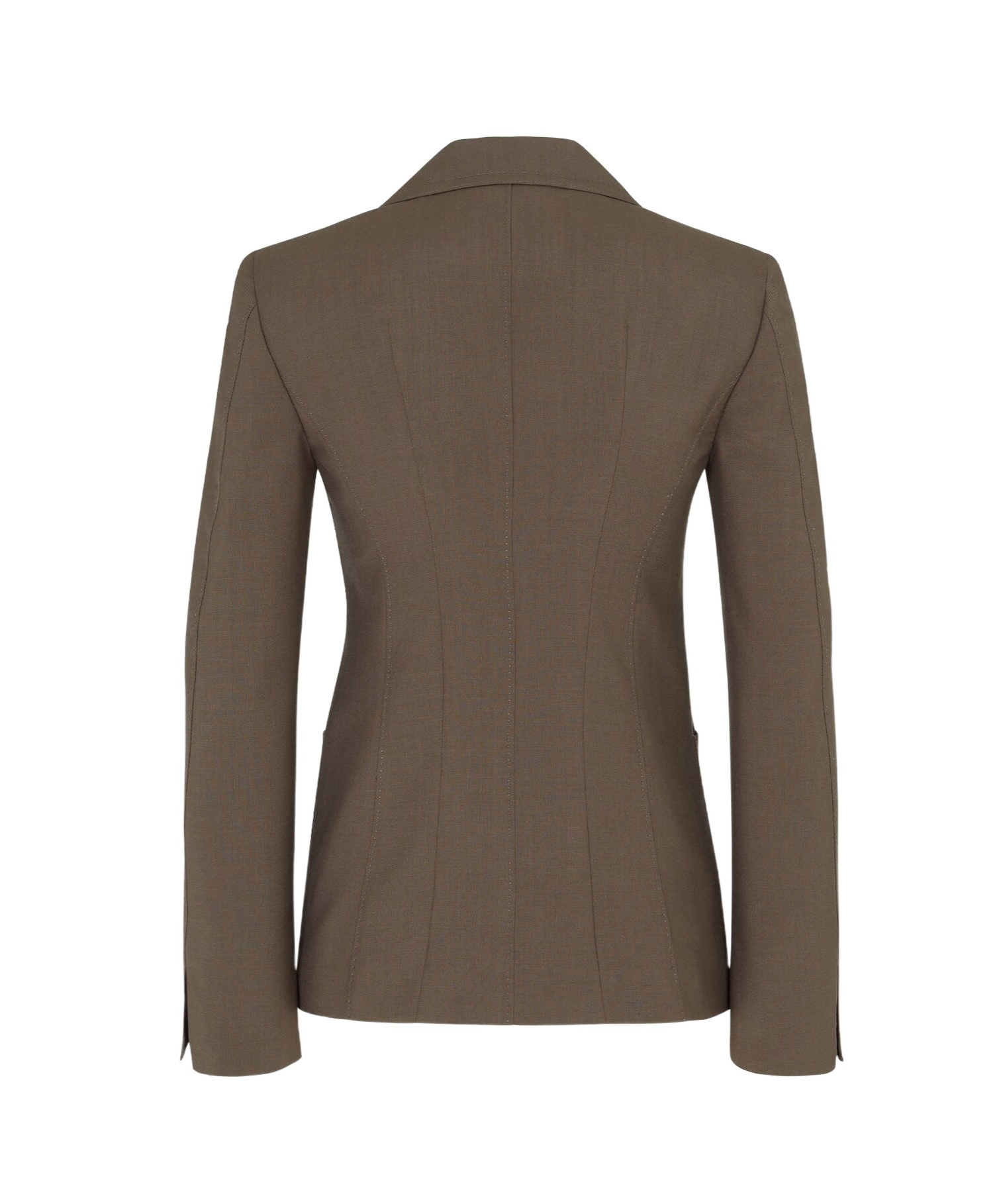 Fendi Wool Mohair Tailored Blazer Notched Collar In Brown