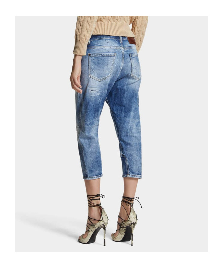 Dsquared2 Distressed-effect Tapered Jeans In Blue