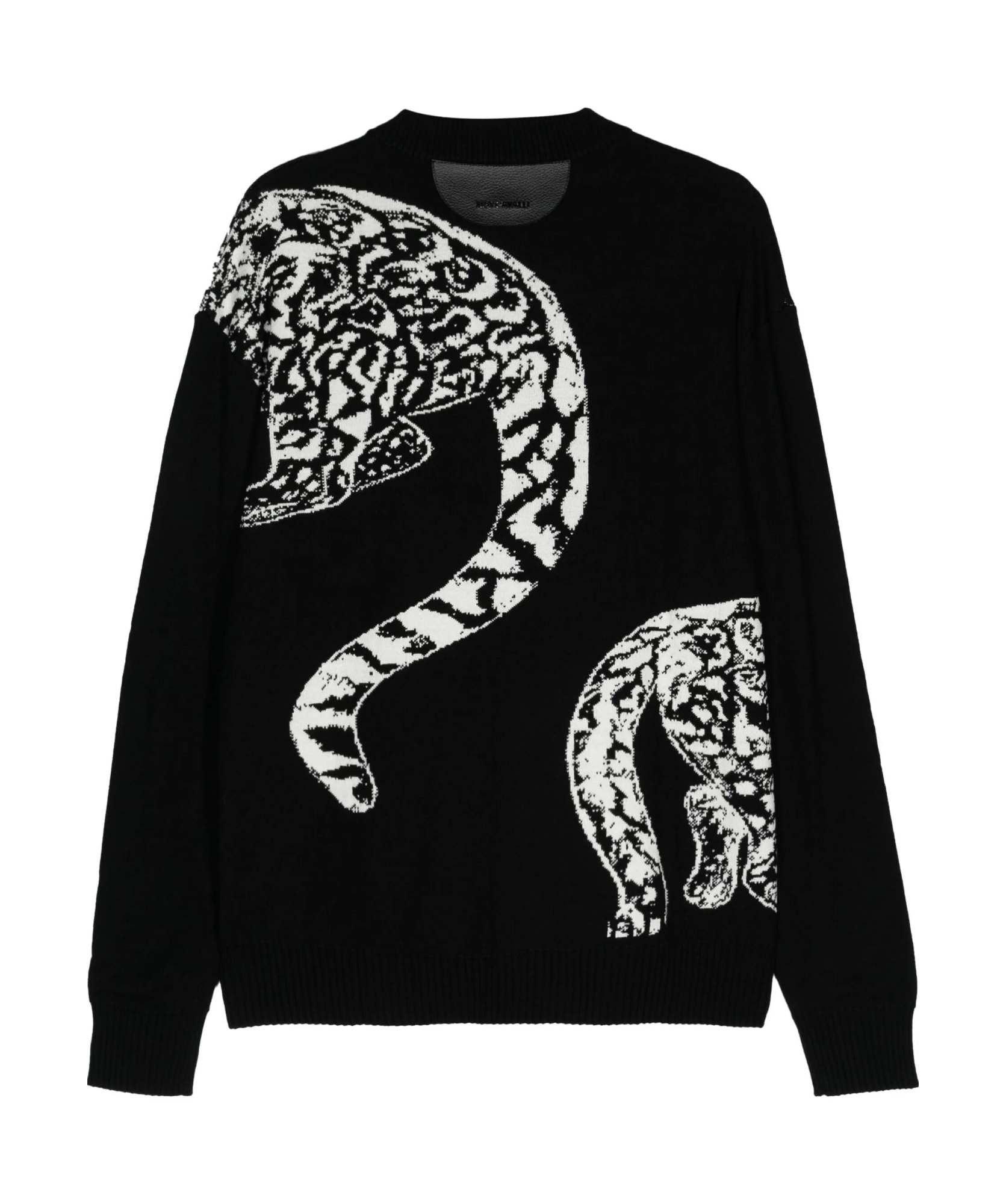 Just Cavalli Tiger Intarsia Sweater In Black