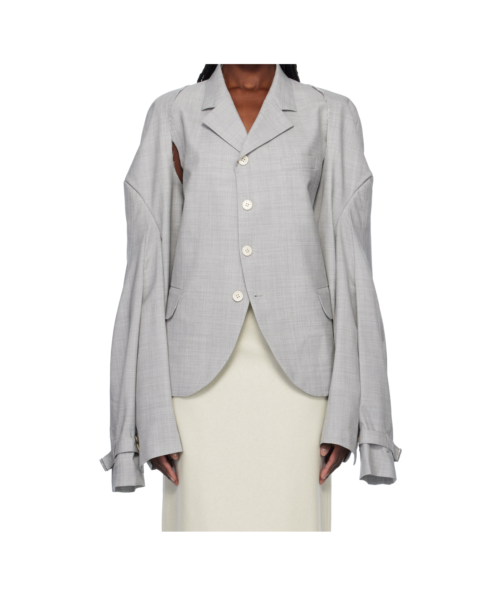 COMME DES GARÇONS WOOL TROPICAL BLAZER 