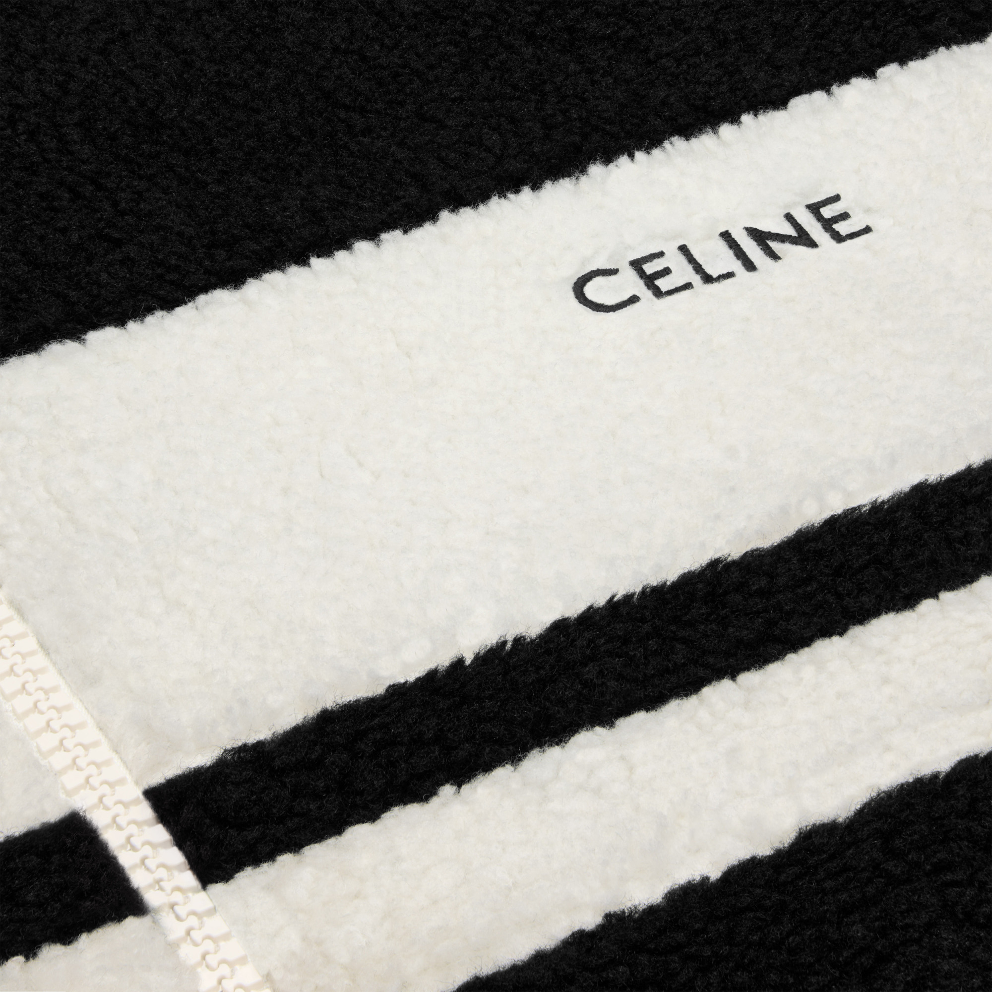 Celine Plain Jersey Hooded Jacket In Black