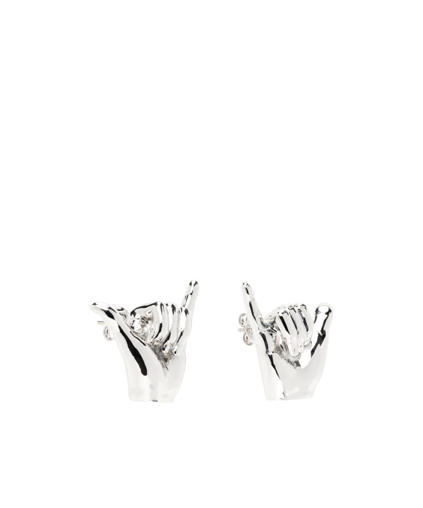 Y/project Mini Shaka Earrings In White