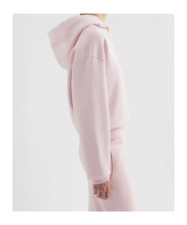 Jil Sander Cotton Terry Hoodie In Pink