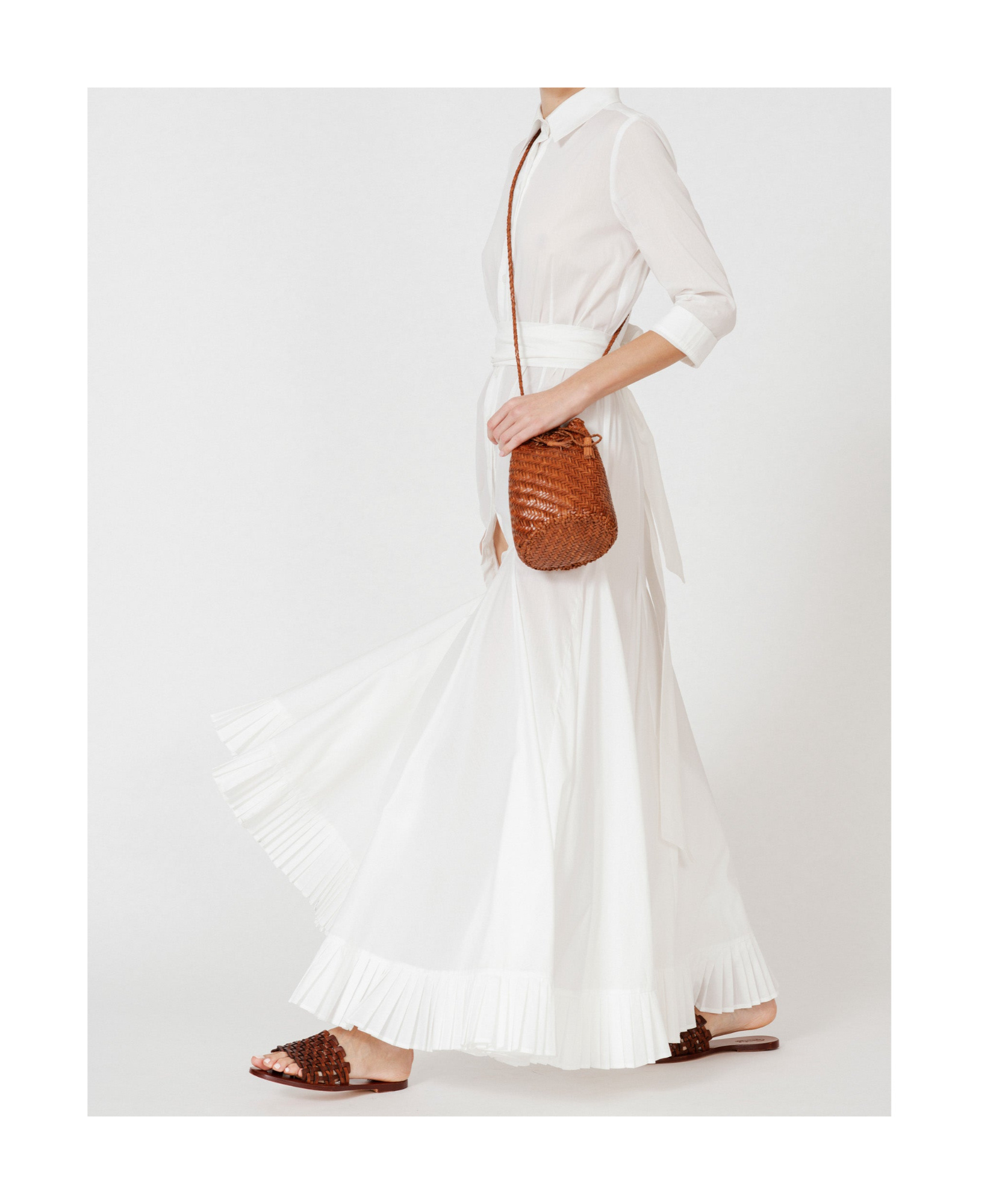 Dragon Diffusion Pompom Double Jump Bucket Bag In Brown