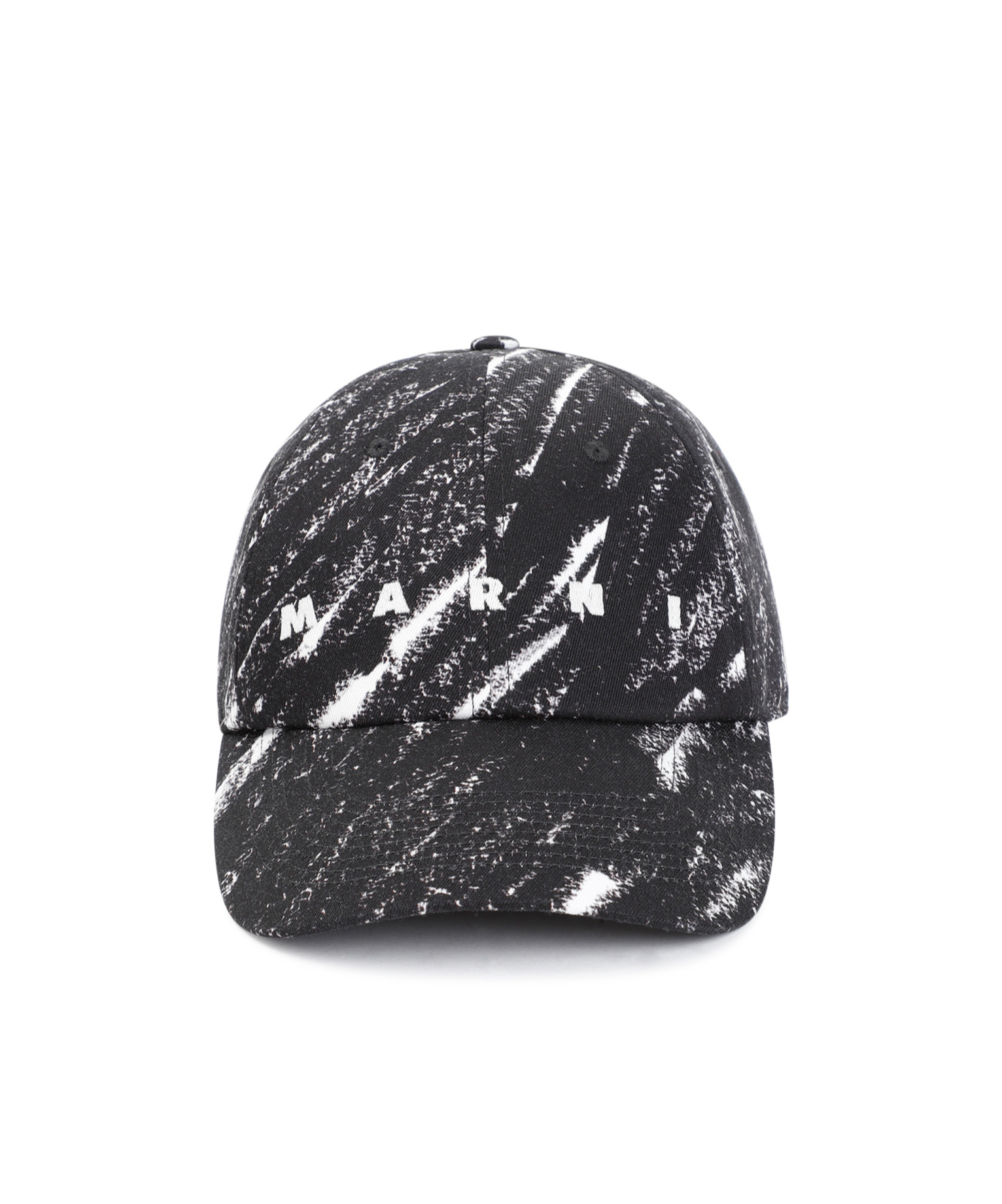 Marni Logo Printed Baseball Cap In Black