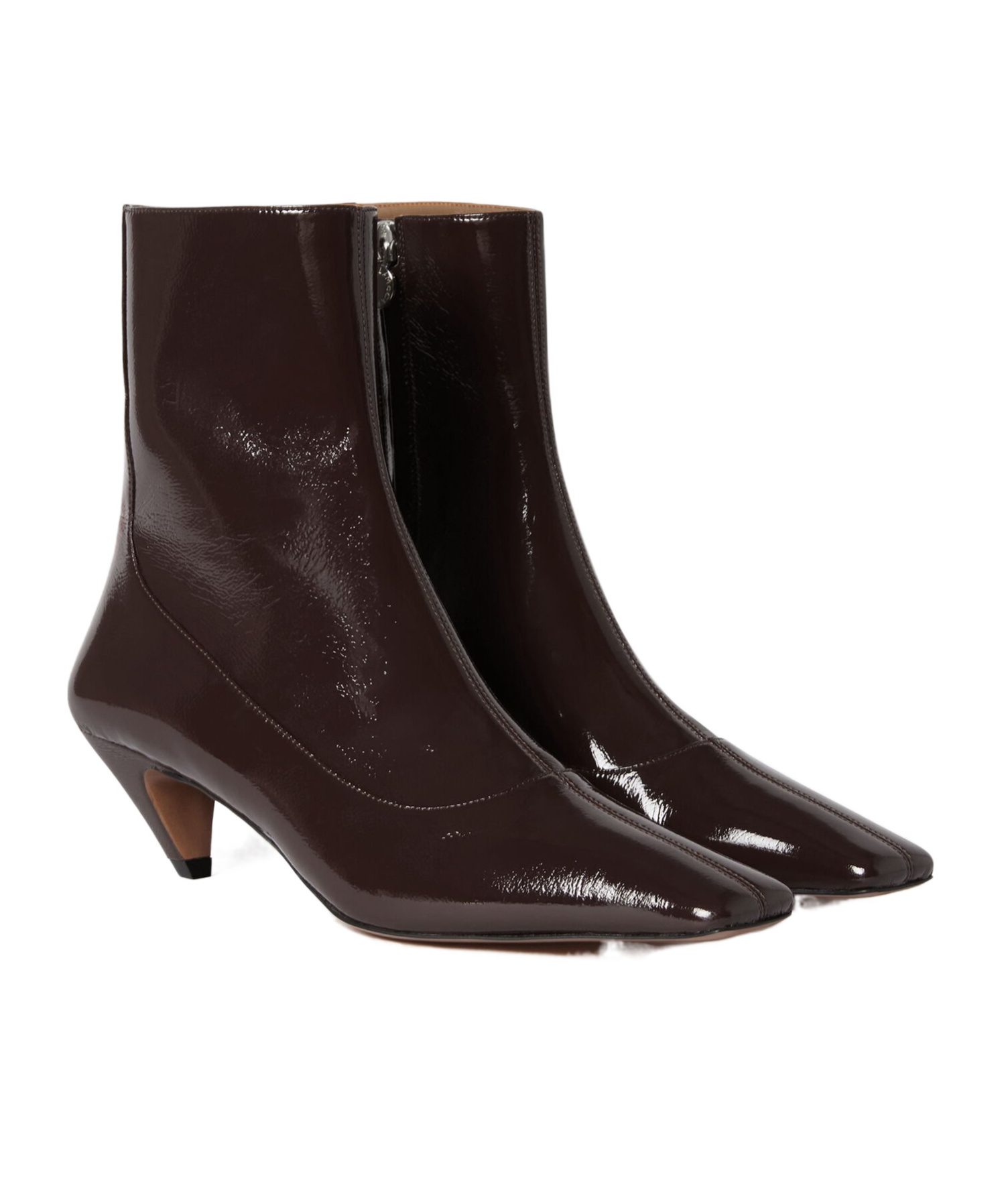 Stella Mccartney Spur Vegan Leather Ankle Booties In Burgundy
